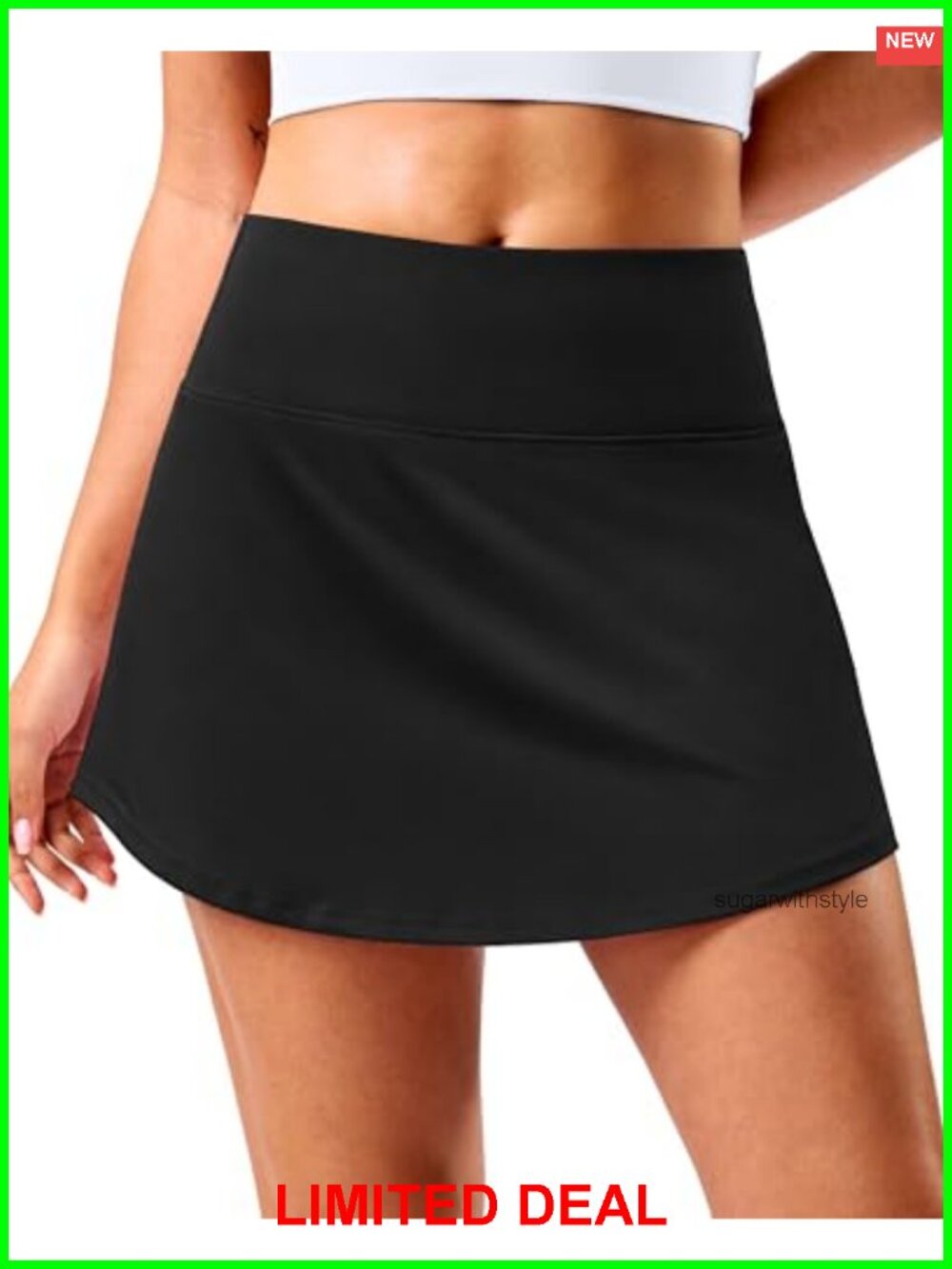 SANTINY Women's 14'' Skort with Pockets High Waisted Tennis Golf Skirt